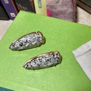 Kendra Scott Kathryn Earring in Gray Granite and Rose Gold